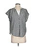 Gap Body Checkered-gingham Gray Short Sleeve Blouse Size S - photo 1