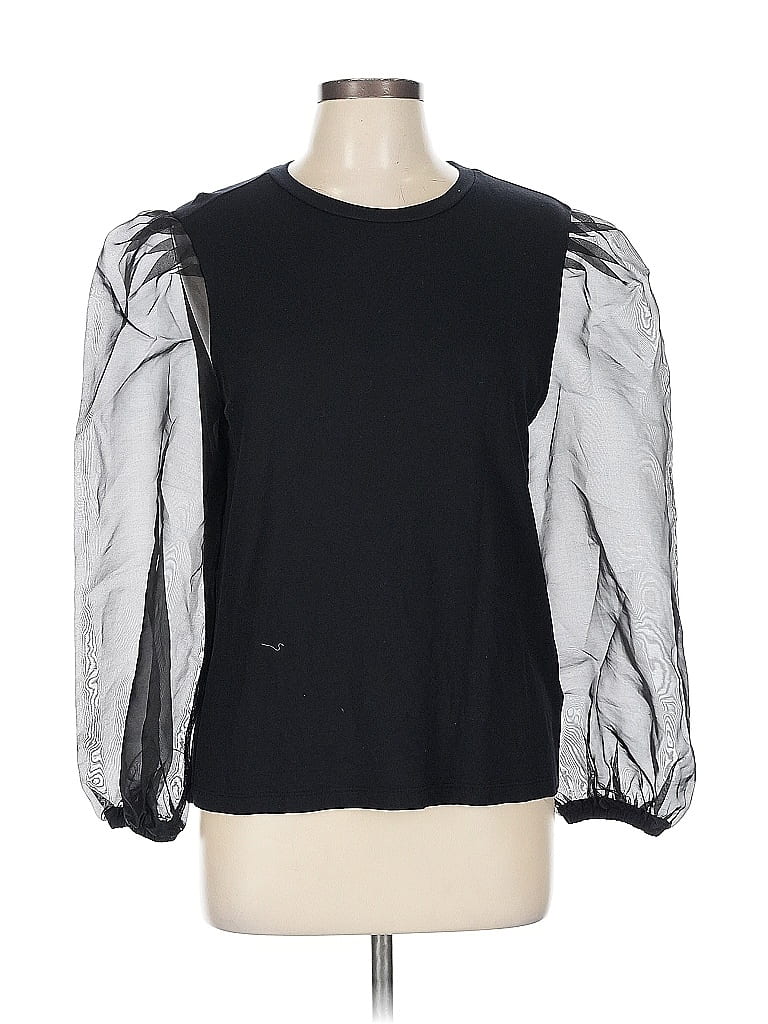 Pre-owned The Drop Long Sleeve Blouse In Black