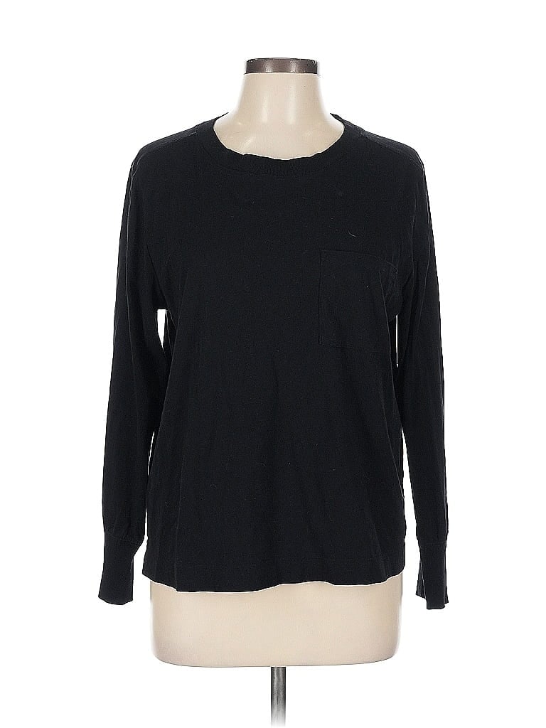 Lou & Grey 100% Cotton Black Long Sleeve T-Shirt Size L - photo 1