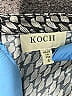 Koch 100% Polyester Graphic Animal Print Gray 3/4 Sleeve Blouse Size S - photo 6