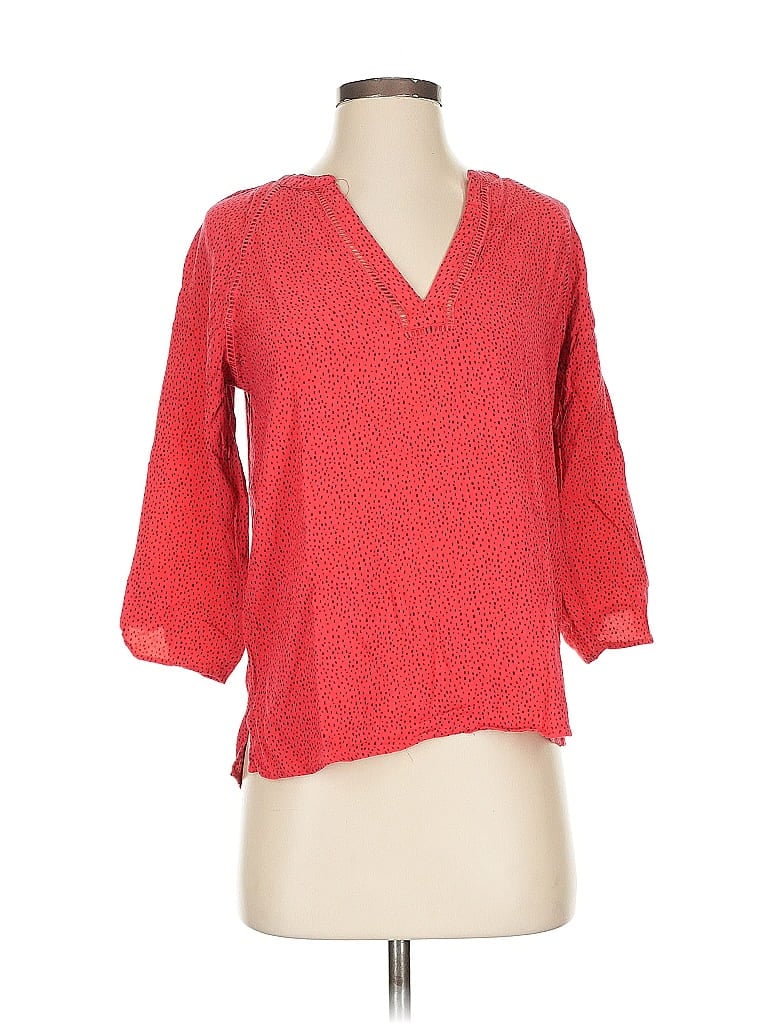 Pre-owned Express 3/4 Sleeve Blouse In Red