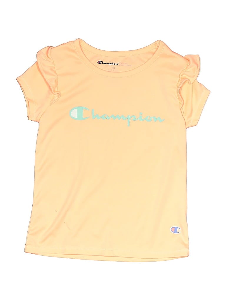 Pre-owned Champion Kids' Short Sleeve T-shirt In Yellow