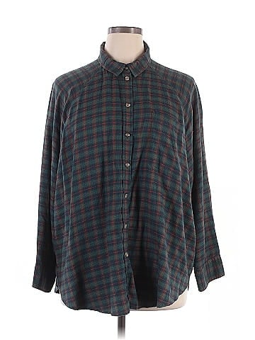 American Eagle Outfitters Long Sleeve Button-Down Shirt (view 1)