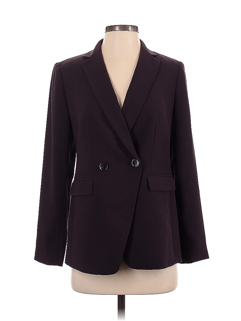 Ann Taylor 100% Polyester Maroon Purple Blazer Size 0 - photo 1