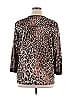 Notations Animal Print Brown 3/4 Sleeve Blouse Size XL - photo 2