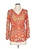 Hale Bob Orange Long Sleeve Blouse Size L - photo 1