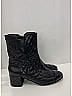 Chanel 100% Leather Blue Black Quilted Ankle Boots Size EU 39 - photo 8