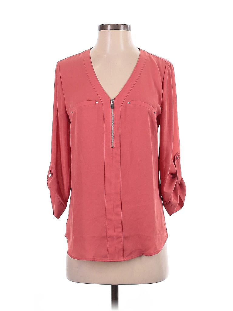 Fortune + Ivy 100% Polyester Pink 3/4 Sleeve Blouse Size S - photo 1