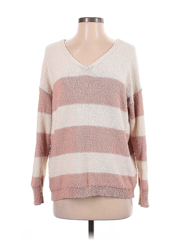 Knox Rose Stripes Pink Pullover Sweater Size S - photo 1