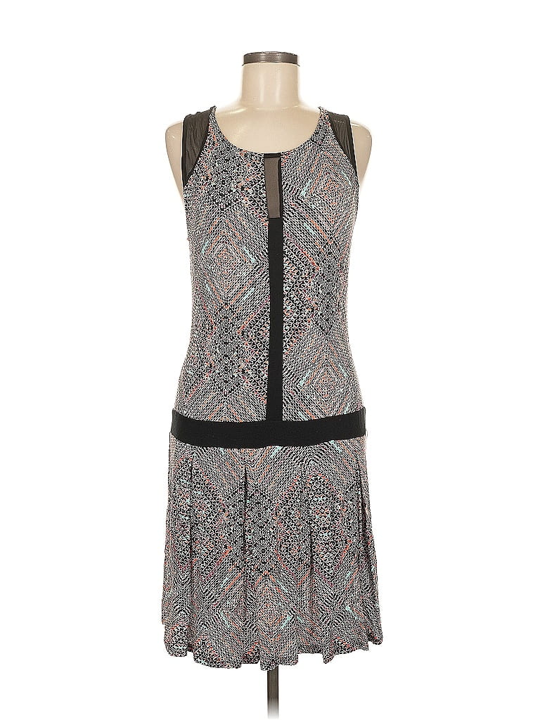 Mossimo Graphic Gray Casual Dress Size M - photo 1