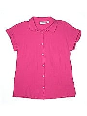 Belle By Kim Gravel Short Sleeve Button Down Shirt