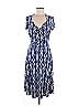 Leota Print Blue Casual Dress Size M - photo 1