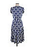 Leota Print Blue Casual Dress Size M - photo 2