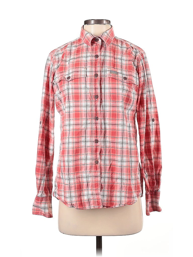Ariat Plaid Red Long Sleeve Button-Down Shirt Size S - photo 1