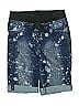 Justice Print Blue Denim Shorts Size 12 (big kids) - photo 1