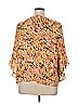 Kasper 100% Polyester Orange 3/4 Sleeve Blouse Size XL - photo 2