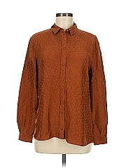 Sézane Long Sleeve Silk Top