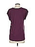 Papermoon 100% Polyester Floral Burgundy Short Sleeve Blouse Size S - photo 2