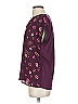 Papermoon 100% Polyester Floral Burgundy Short Sleeve Blouse Size S - photo 5