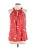Papermoon 100% Polyester Red Sleeveless Blouse Size L - photo 1