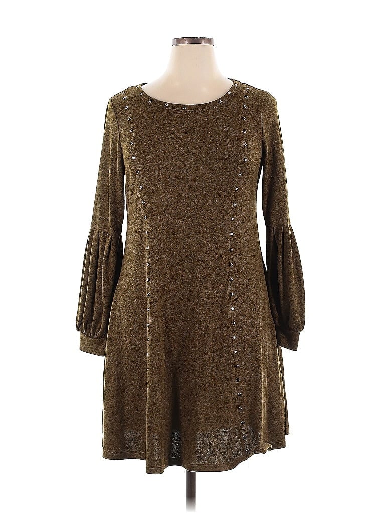 Spense Tweed Brown Casual Dress Size XL - photo 1