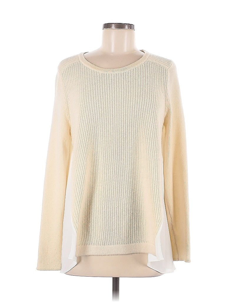 Pre-owned Elie Tahari Pullover Sweater In White