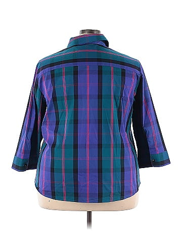 Foxcroft 3/4 Sleeve Button-Down Shirt (view 2)