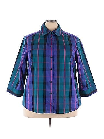 Foxcroft 3/4 Sleeve Button-Down Shirt (view 1)