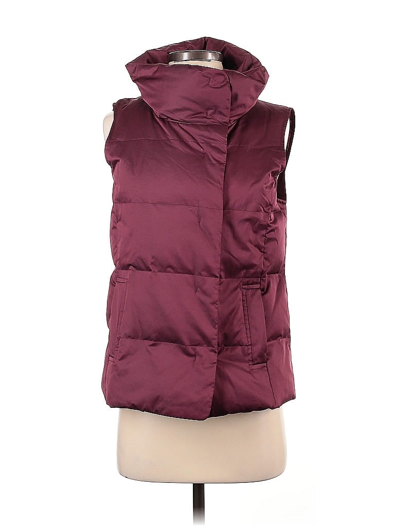 Pre-owned Jjill Vest In Burgundy