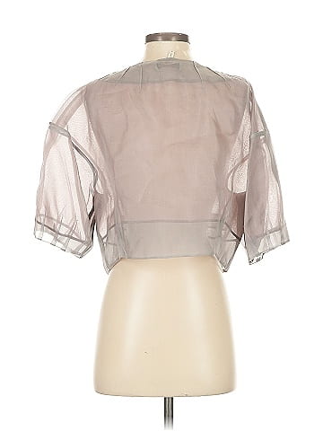 BCBGMAXAZRIA Runway Short Sleeve Silk Top (view 2)