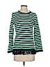 Sail to Sable Stripes Green Pullover Sweater Size S - photo 1