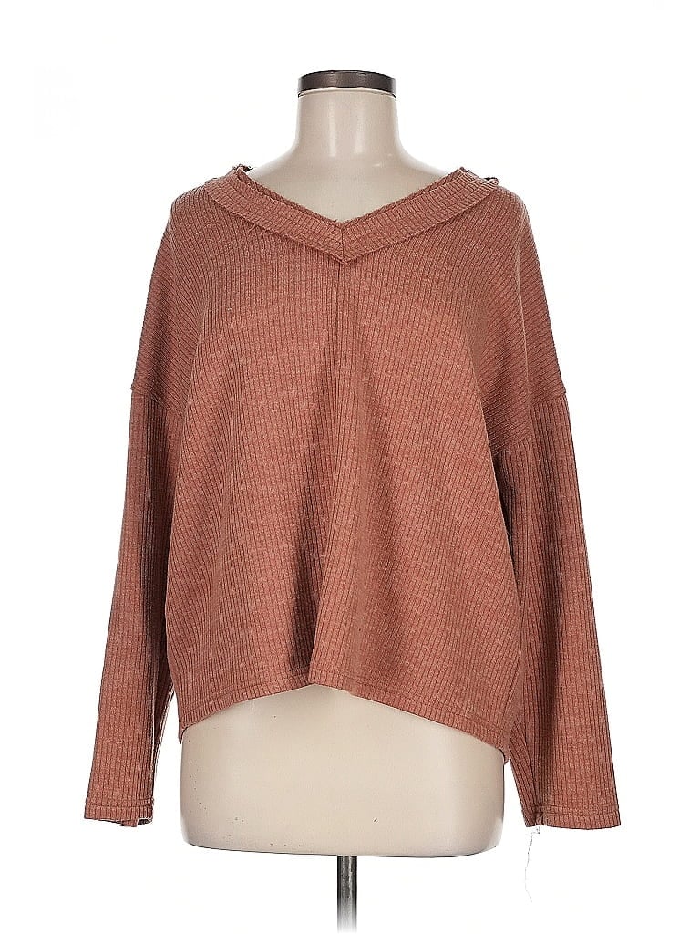 Blu Pepper Brown Long Sleeve T-Shirt Size M - photo 1
