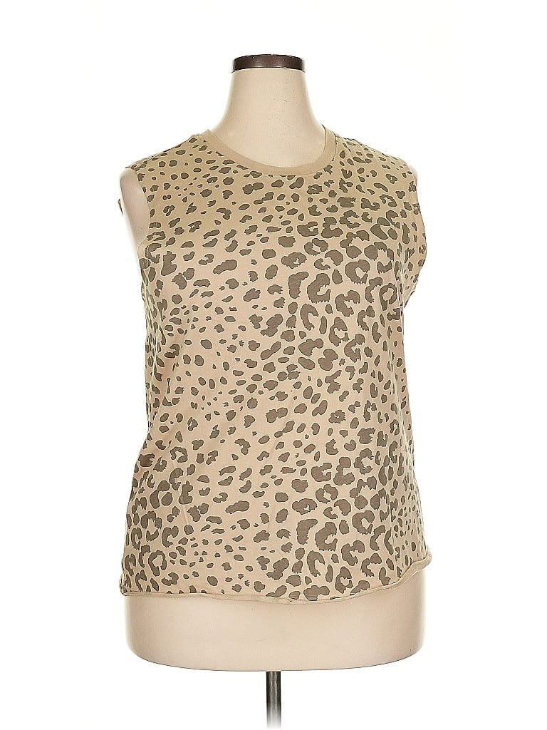 Click to view more detailed imagery on our partner's website Pre-owned Zoe+liv Sleeveless T-shirt In Brown