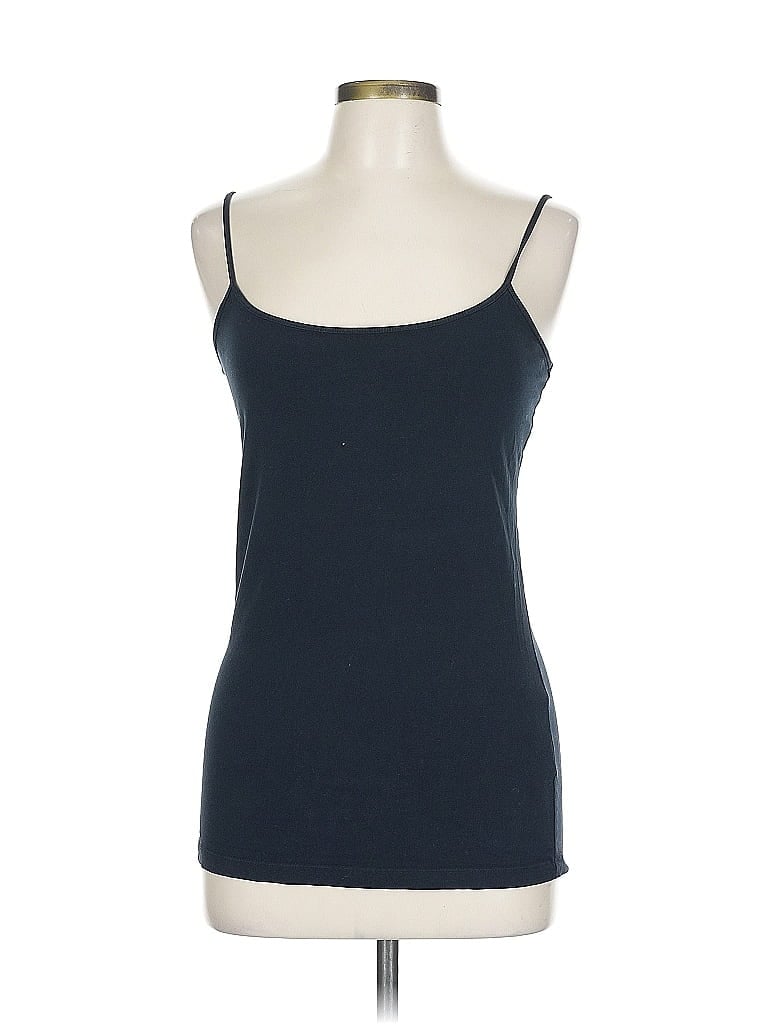 Pre-owned Halogen Tank Top Blue Strapless Neckline Tops