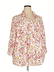 Woman Within 3/4 Sleeve Button Down Shirt