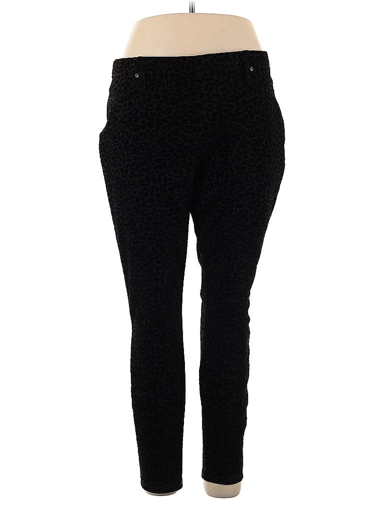 Terra & Sky Tweed Black Casual Pants Size 1X - photo 1
