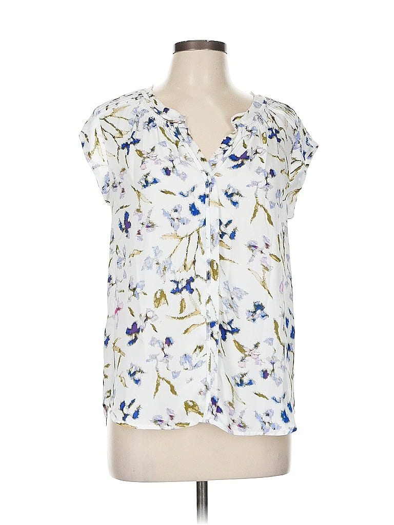 Daniel Rainn 100% Polyester White Short Sleeve Blouse Size M - photo 1