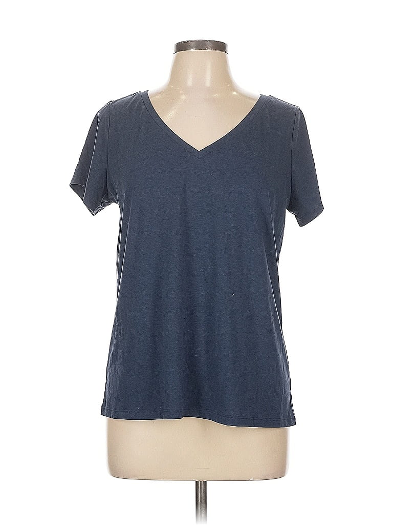 G by Giuliana Rancic Blue Short Sleeve T-Shirt Size L - photo 1