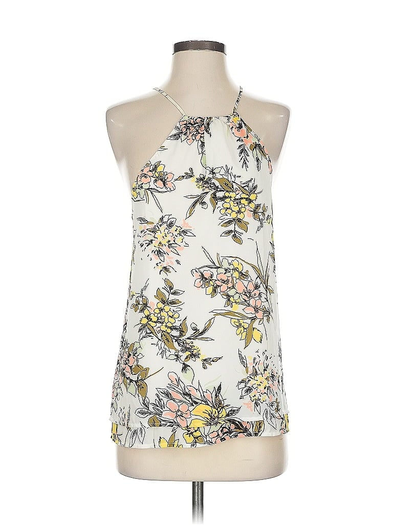 Pre-owned Leith Sleeveless Blouse In White