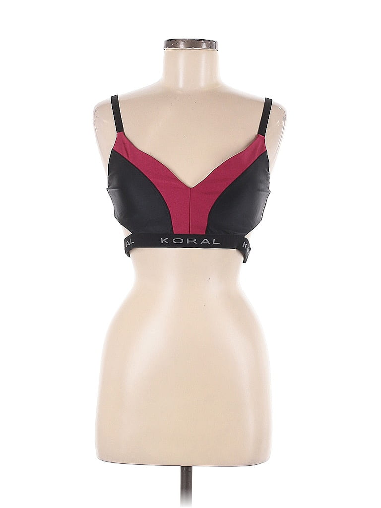 Koral Burgundy Black Sports Bra Size M - photo 1