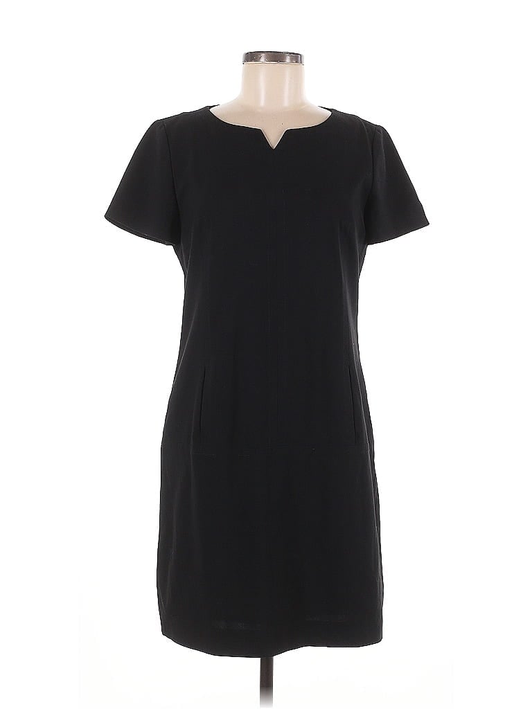 Tahari by ASL Solid Black Casual Dress Size 6 - photo 1