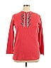 Woman Within Red 3/4 Sleeve Henley Size 14 - photo 1
