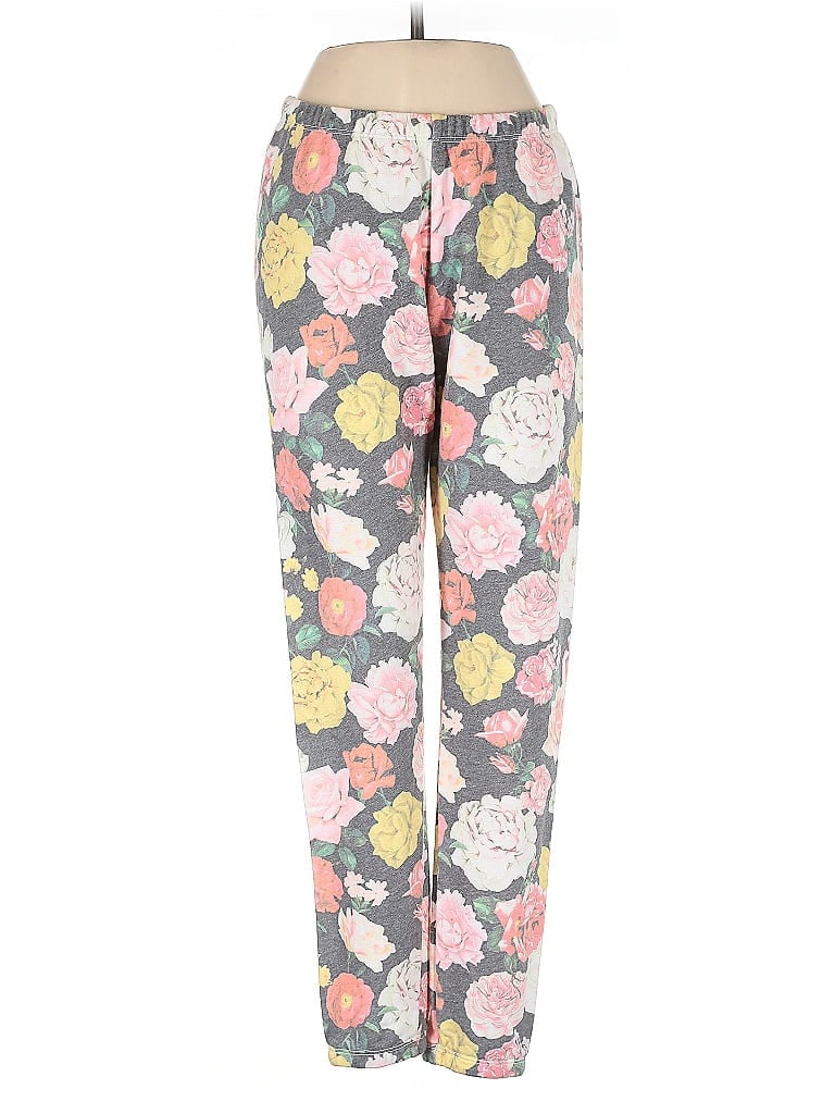 Wildfox Floral Pink Gray Casual Pants Size S - photo 1
