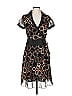 Assorted Brands 100% Polyester Print Black Cocktail Dress Size M - photo 1