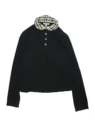 Burberry Gathered Nova Check Collar Polo (view 1)
