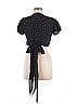 Polly 100% Polyester Black Short Sleeve Top Size 6 - photo 2