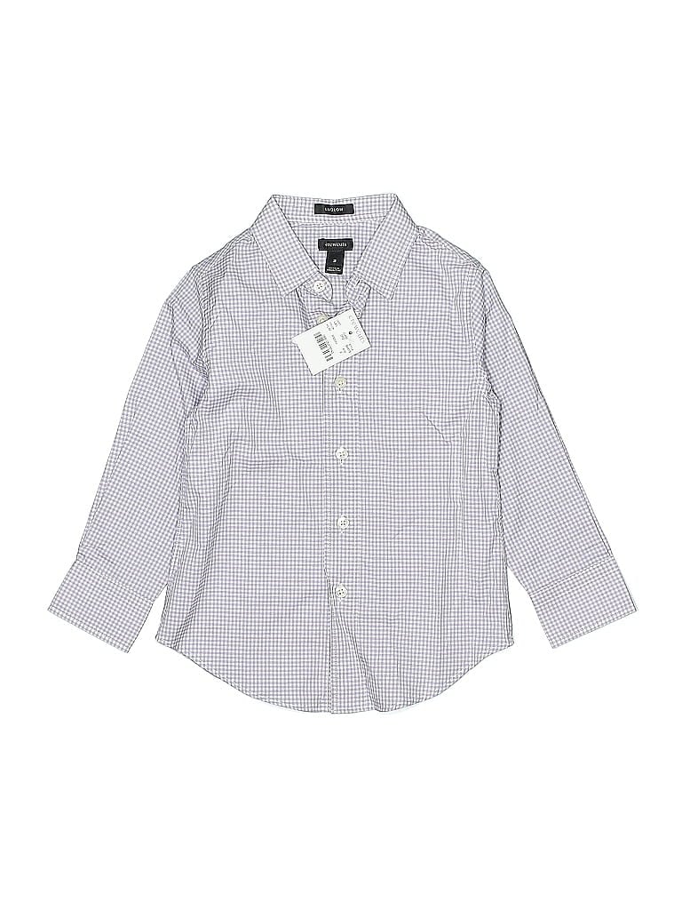 Crewcuts Long Sleeve Button Down Shirt In Gray