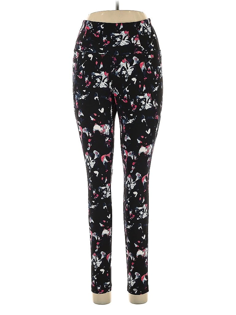 LIVI Floral Black Leggings Size 10 - photo 1