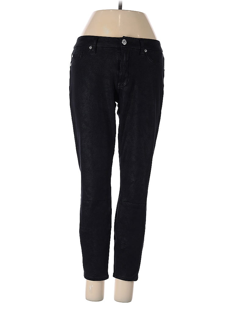 Pre-owned 7 For All Mankind Jeggings In Black