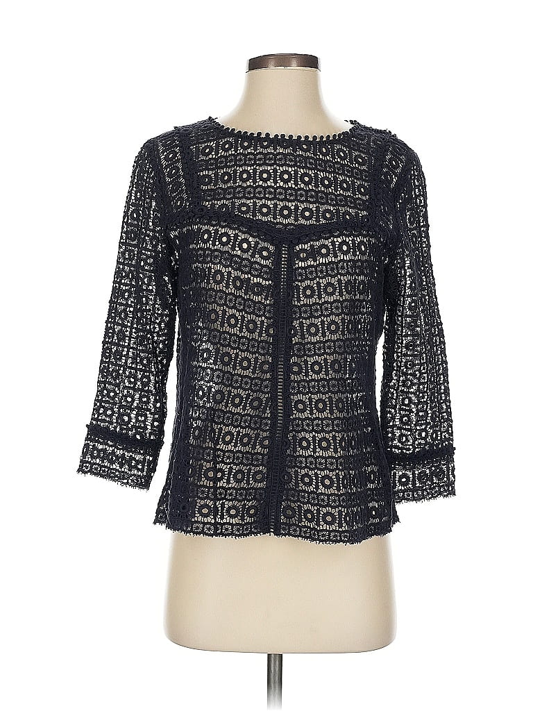 Sézane Black 3/4 Sleeve Blouse Size EU (FR) 36 / US 4 - photo 1